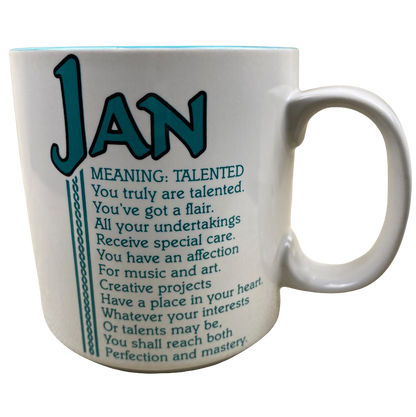JAN Poetry Name Blue Interior Mug Papel