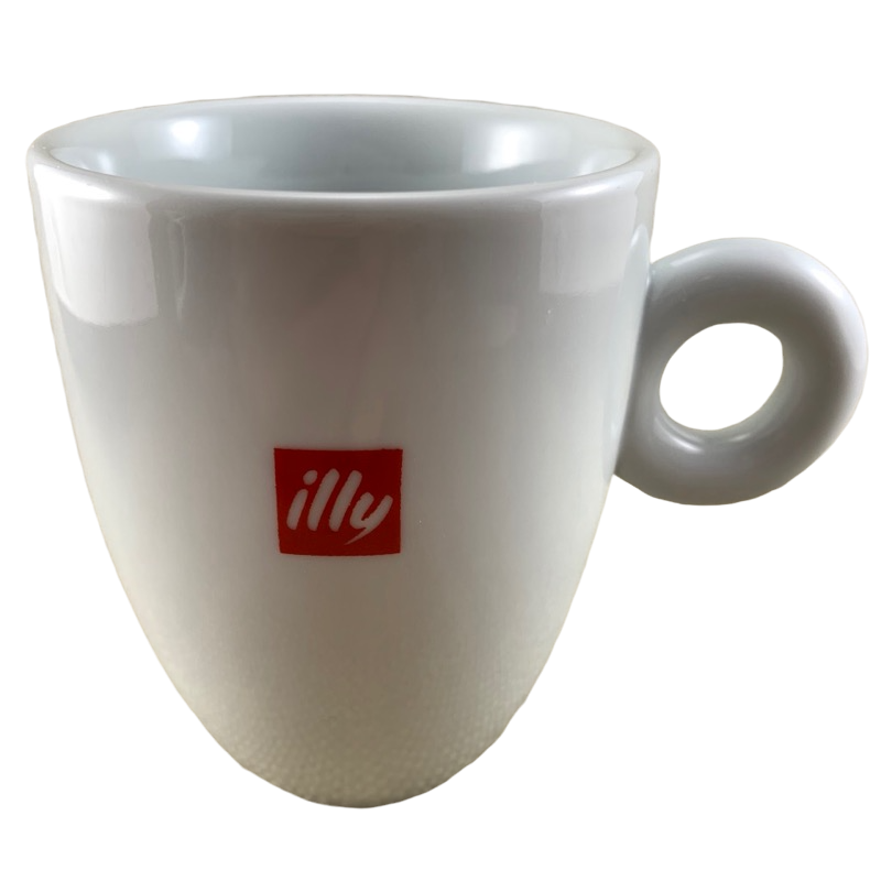 Illy White O Handle Mug IPA Italy