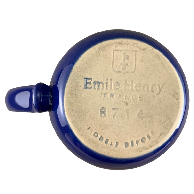 8714 Blue Exterior White Interior Mug Emile Henry