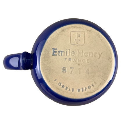 8714 Blue Exterior White Interior Mug Emile Henry