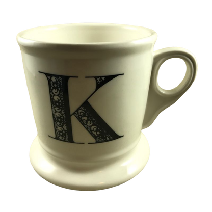 Letter "K" Monogram Initial With Footed Base Mug Anthropologie