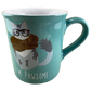 I'm Pawsome Cat Wearing Glasses And Scarf Blue Mug With White Interior Love Your Mug