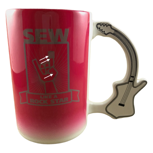 Sew Like A Rockstar Bernina Sewapalooza Guitar Handle Mug