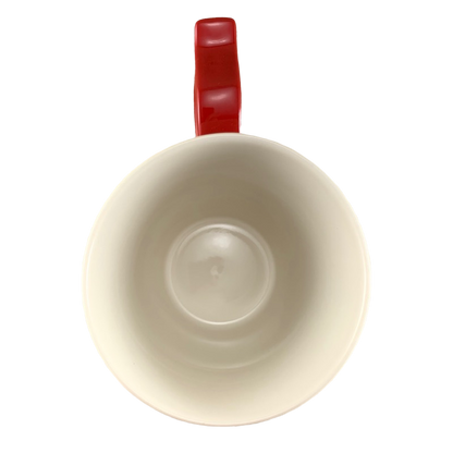 Rococo Scroll Handle White With Red Handle 12oz Mug 2015 Starbucks Teavana
