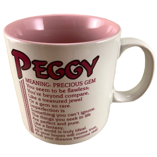 PEGGY Poetry Name Pink Interior Mug Papel