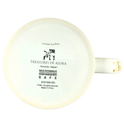 Vintage Surf Mug Treasures Of Aloha