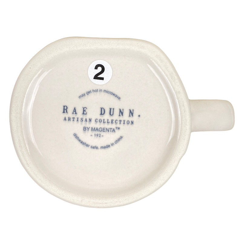 Rae Dunn Artisan Collection MICHAEL Name Mug Cream Inside Magenta NEW