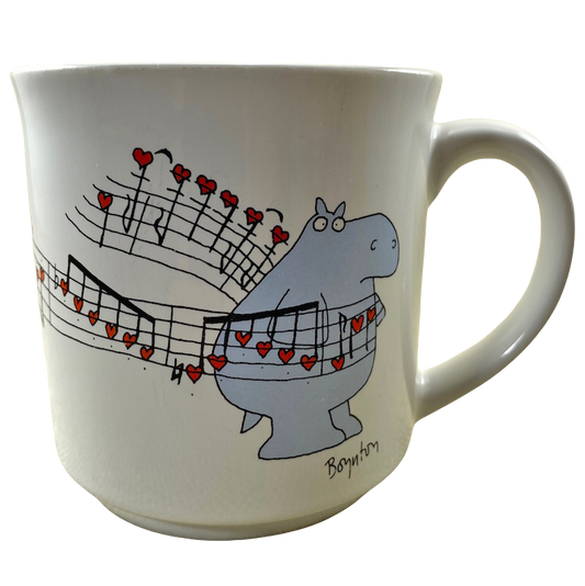 Hippo Violin Heart Shaped Music Notes Sandra Boynton Mug Recycled Paper Products