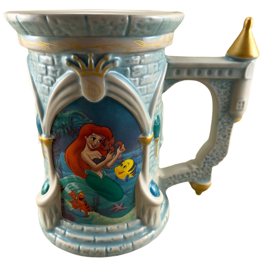 Ariel The Little Mermaid 3D Figural Castle Mug Disney Parks