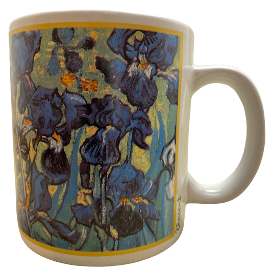Vincent Van Gogh Floral Blue Irises Mug Cafe Arts
