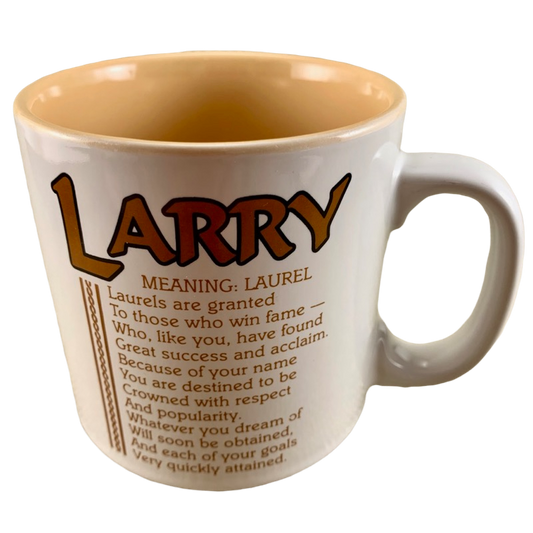 LARRY Poetry Name Peach Interior Mug Papel