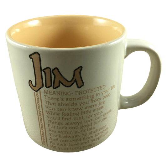 JIM Poetry Name Peach Interior Mug Papel
