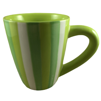 Barista Green And White Striped Thick Handle Mug Starbucks