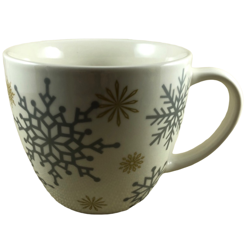 Gold And Silver Snowflakes 16oz Mug Starbucks