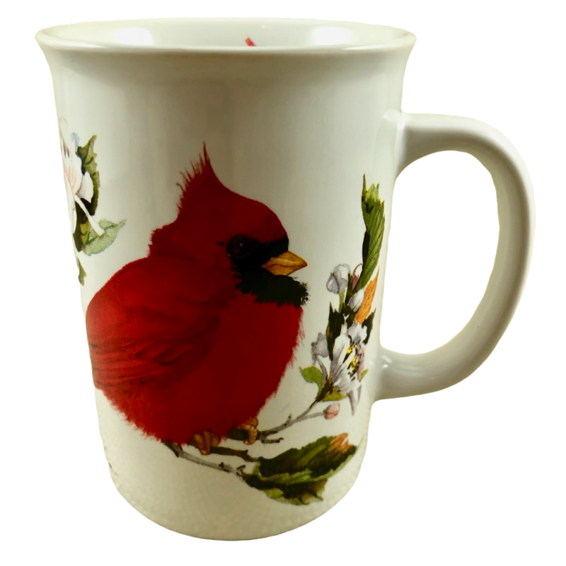 Cardinals Sitting On A Branch With Flowers Birds Valerie Pfeiffer Mug Capilano