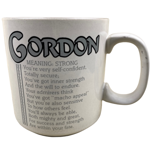 GORDON Poetry Name Gray Interior Mug Papel