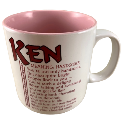 KEN Poetry Name Pink Interior Mug Papel