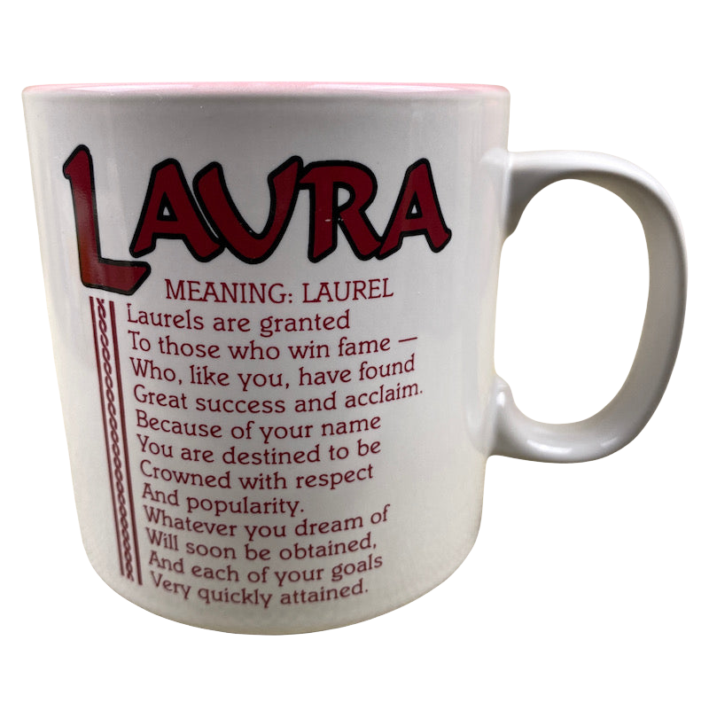 LAURA Poetry Name Pink Interior Mug Papel