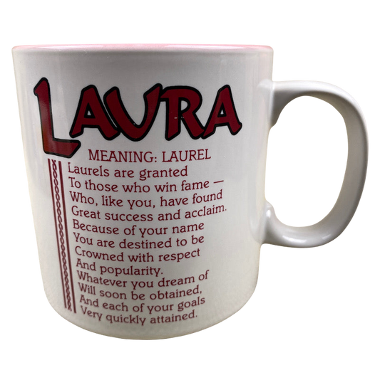 LAURA Poetry Name Pink Interior Mug Papel