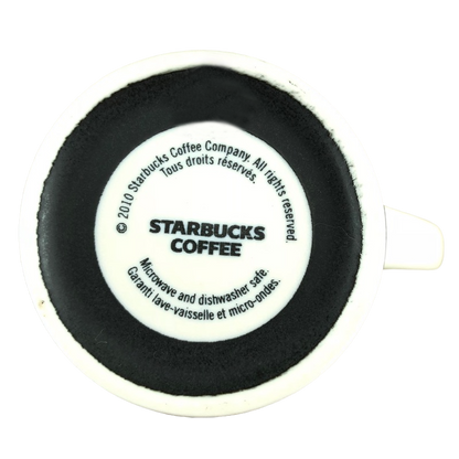 Matte Black Chalkboard With Glossy White Handle Mug 2010 Starbucks
