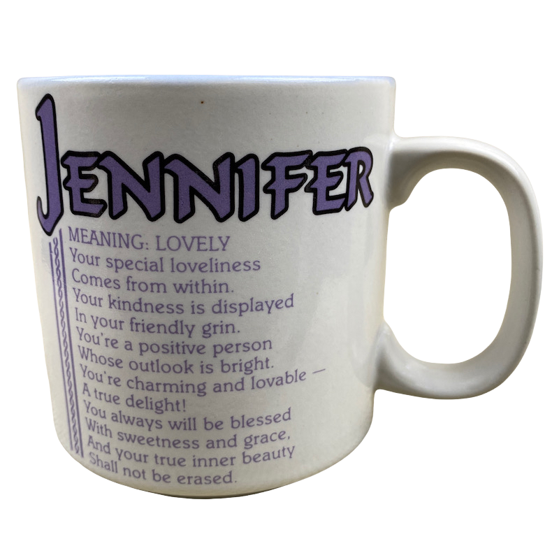 JENNIFER Poetry Name Lavender Interior Mug Papel