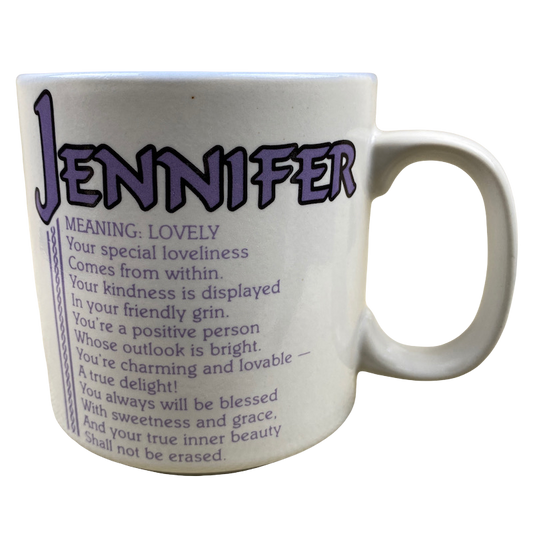 JENNIFER Poetry Name Lavender Interior Mug Papel