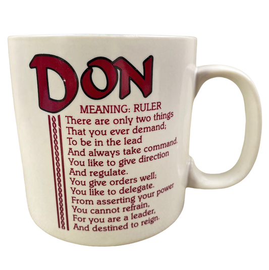 DON Poetry Name Gray Interior Mug Papel