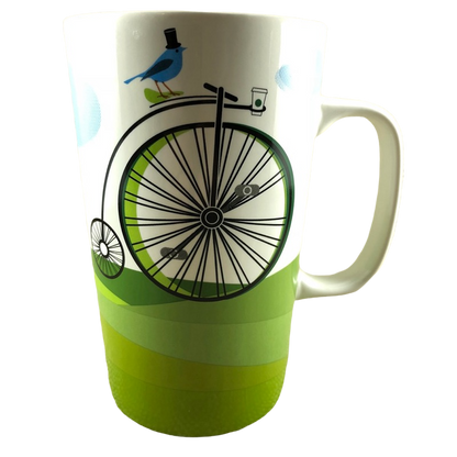 Penny Farthing Bicycle & Blue Bird Tall 16oz Mug Starbucks
