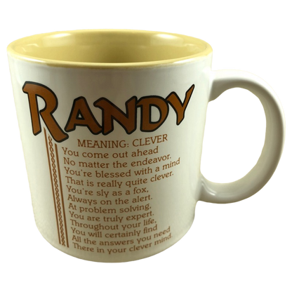 RANDY Poetry Name Tan Interior Mug Papel