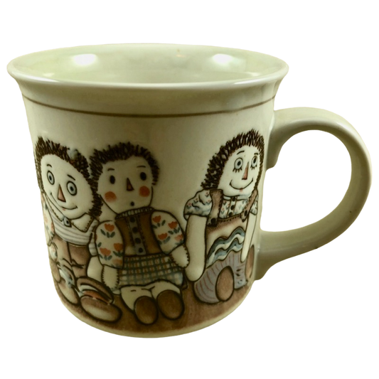 Raggedy Ann And Andy Dolls Embossed Mug Otagiri