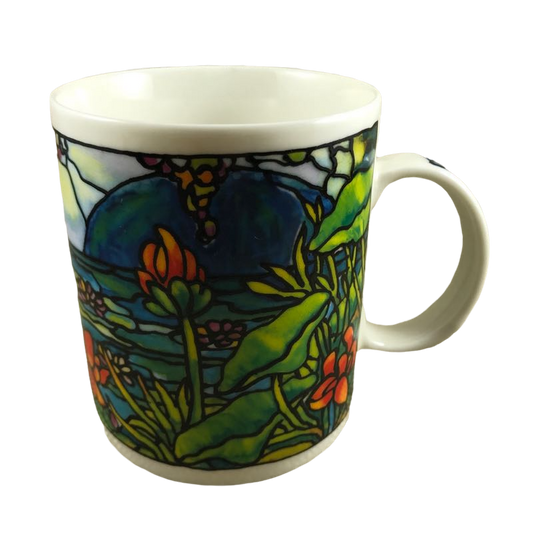 Stained Glass Floral Tiffany Inspired Mug The Museum Company