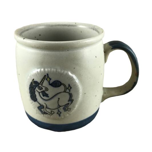 Unicorn On An Embossed Surface Speckled Mug Otagiri