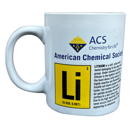American Chemical Society Happy Anniversary Lithium Mug