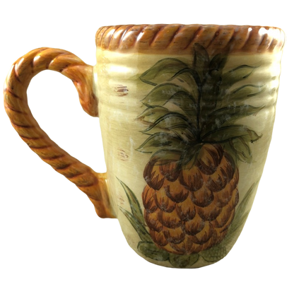 Provencial Pineapple Hand Painted Collection Mug Tabletops Unlimited