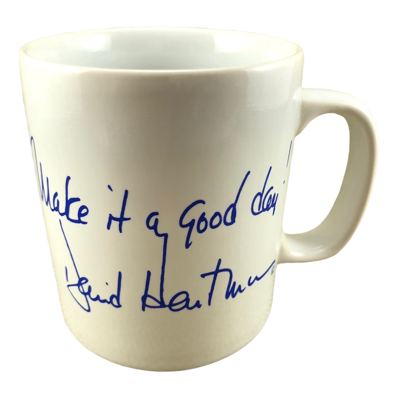 Good Morning America Make It A Good Day David Hartman Signed Mug Kiln Craft