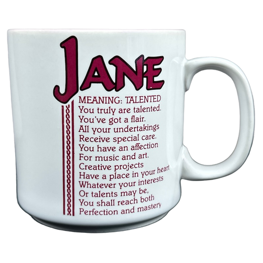 JANE Poetry Name Pink Interior Mug Papel