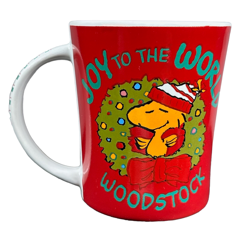 Peanuts Snoopy & Woodstock Joy To The World Christmas Mug Gibson