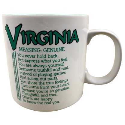 VIRGINIA Poetry Name Green Interior Mug Papel