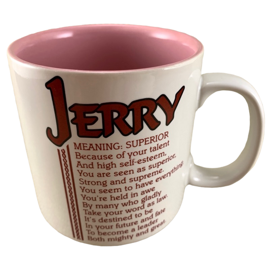 JERRY Poetry Name Pink Interior Mug Papel