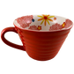 Ribbed Floral Red 12oz Mug Starbucks