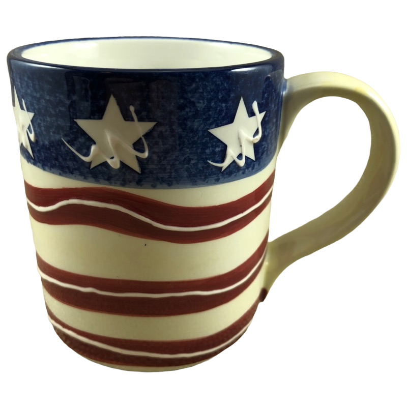 Wavy Stripes American Flag Mug HD Designs