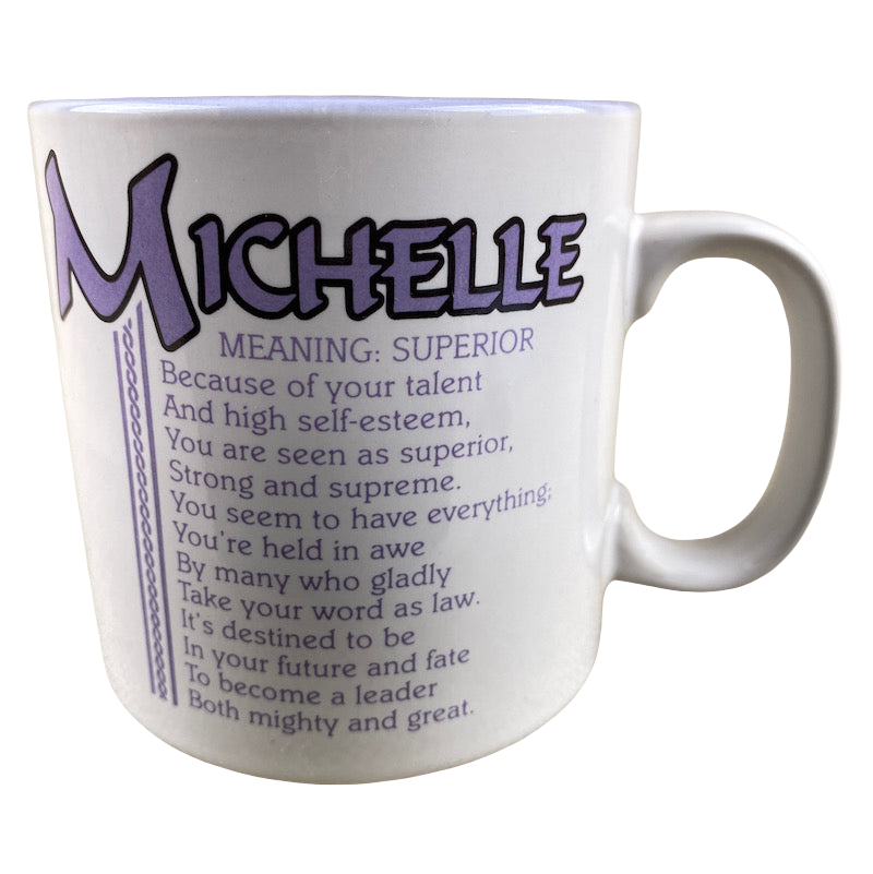 MICHELLE Poetry Name Purple Interior Mug Papel