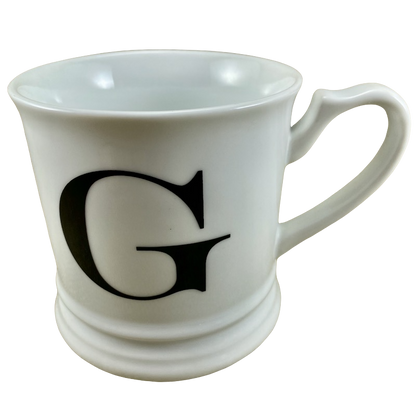 Letter "G" Black Writing Monogram Initial Mug Williams Sonoma