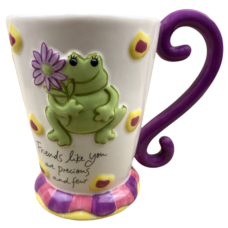 Marianne Richmond Art From The Heart Friends Like You Are Precious And Few Embossed Frog Pedestal Mug Coyne's & Company