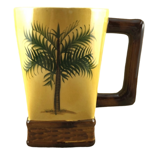 Palm Tree Square Bottom Rectangular Handle Mug Pacific Rim