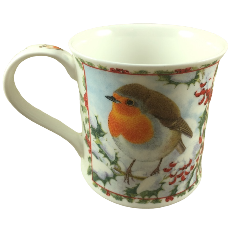 Season's Greetings Birds & Holly Richard Partis Mug Dunoon