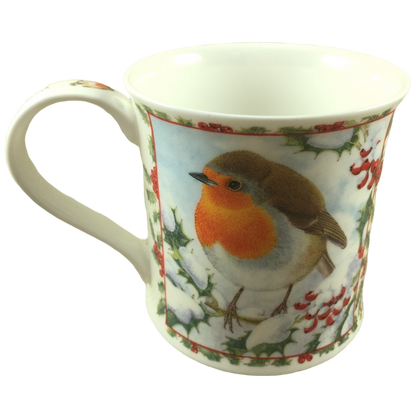 Season's Greetings Birds & Holly Richard Partis Mug Dunoon