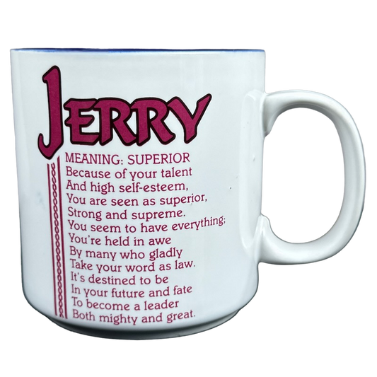 JERRY Poetry Name Dark Blue Interior Mug Papel