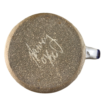 Skowhegan Maine Horse Salt Glaze Pottery Mug Signed Harvey