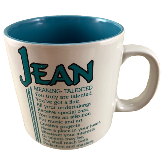 JEAN Poetry Name Blue Interior Mug Papel